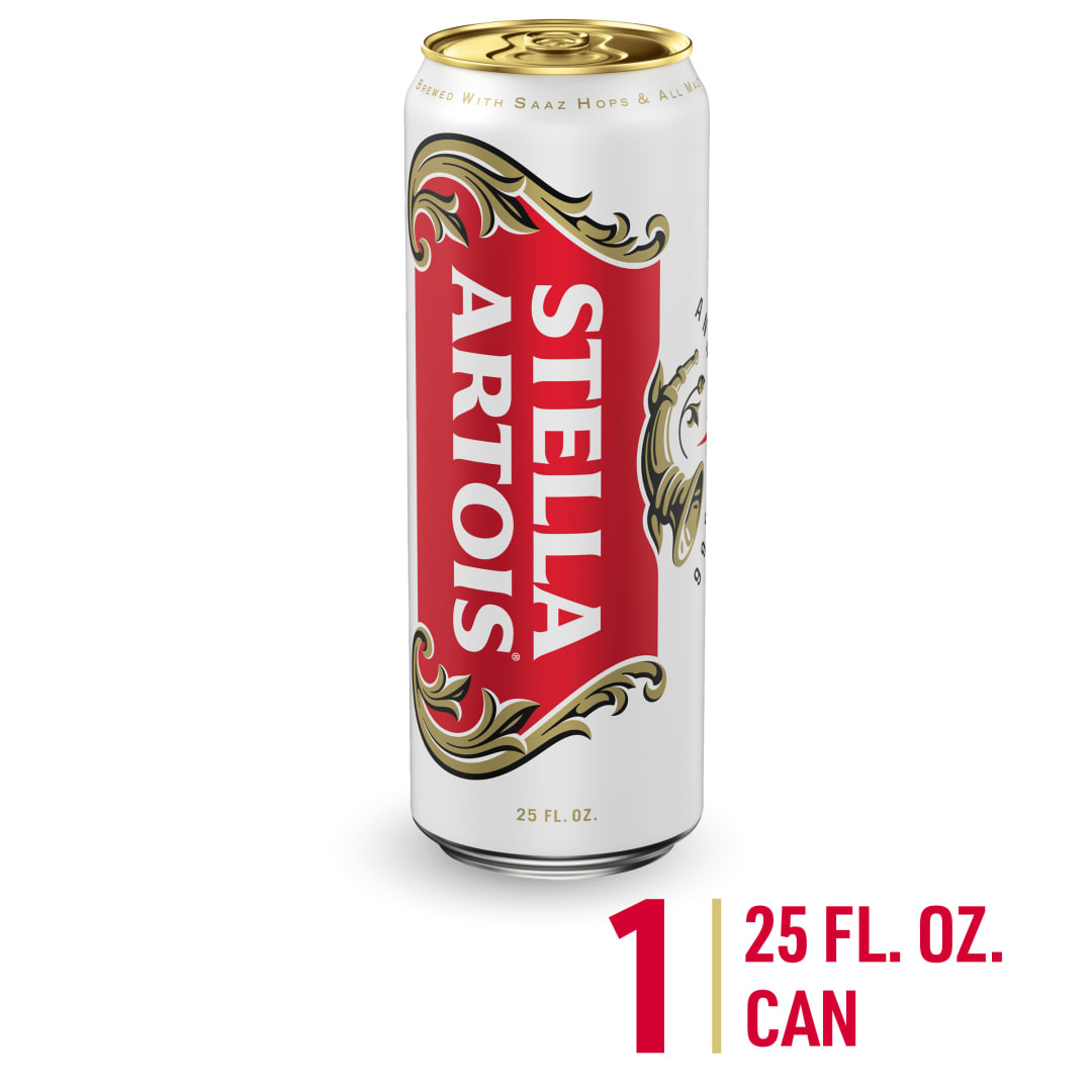 Stella Artois Lager Beer 25 fl oz Can