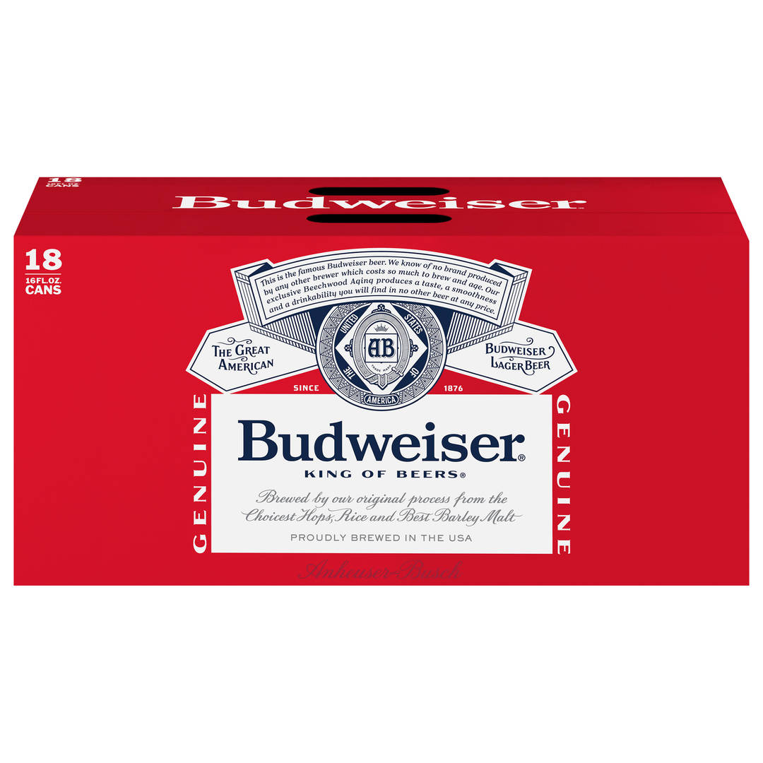 Budweiser Lager Beer 18 - 16 fl oz Cans
