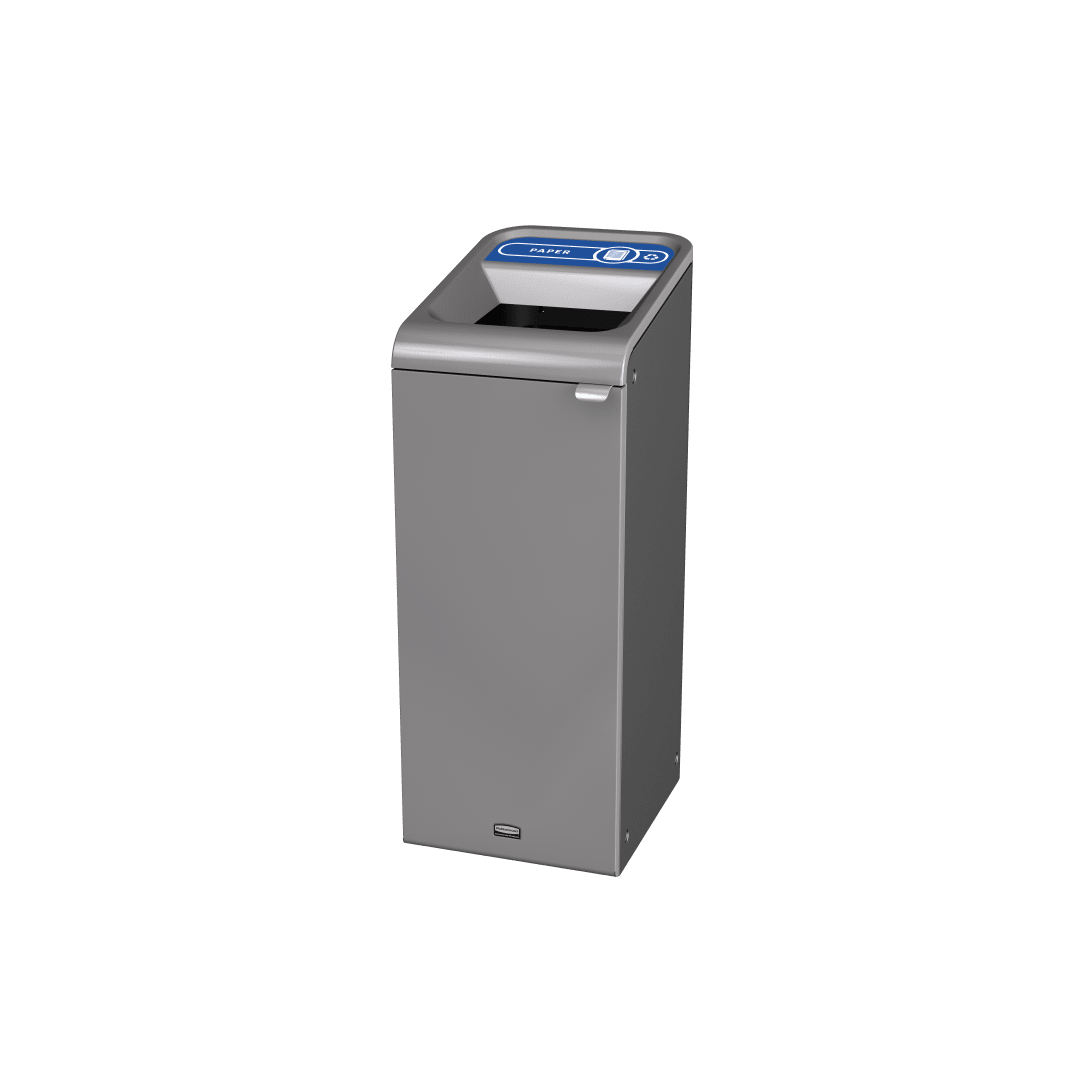 Rubbermaid Commercial Products Configure™ 15 Gal 1-Stream Paper Trash Can, Grey Stenni