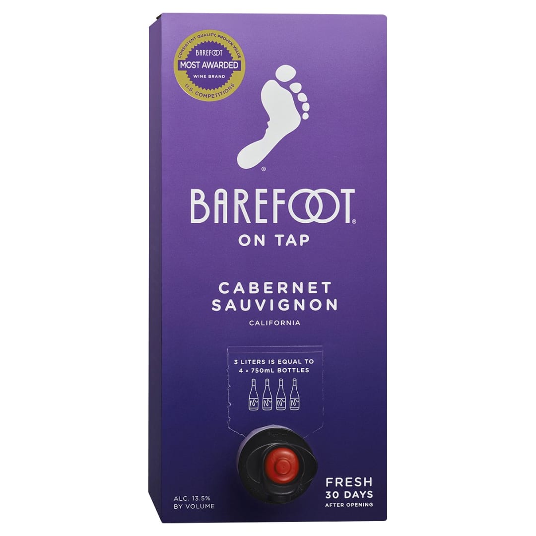 Barefoot Cellars On Tap Cabernet Sauvignon Red Wine 3L Box Wine