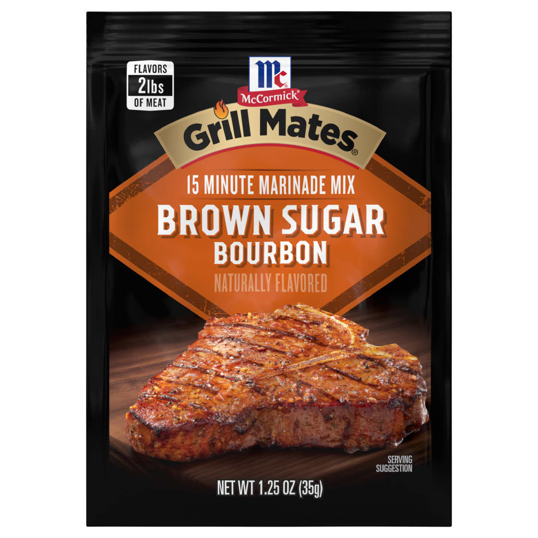McCormick® GRILL MATES Brown Sugar Bourbon Marinade, 1.25 oz