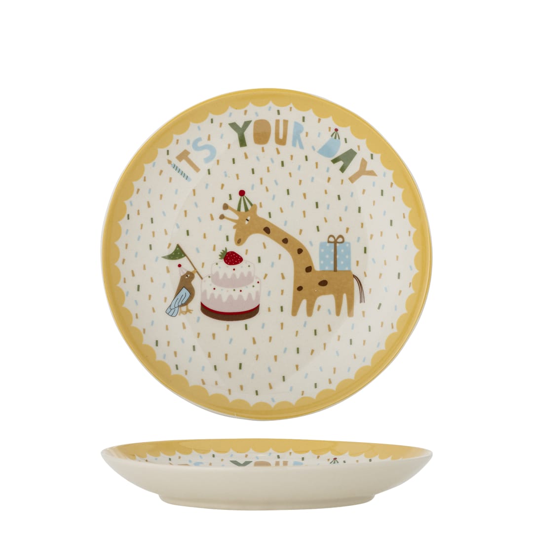 82072665 - Celebrate Plate, Yellow, Stoneware STOCK: 300