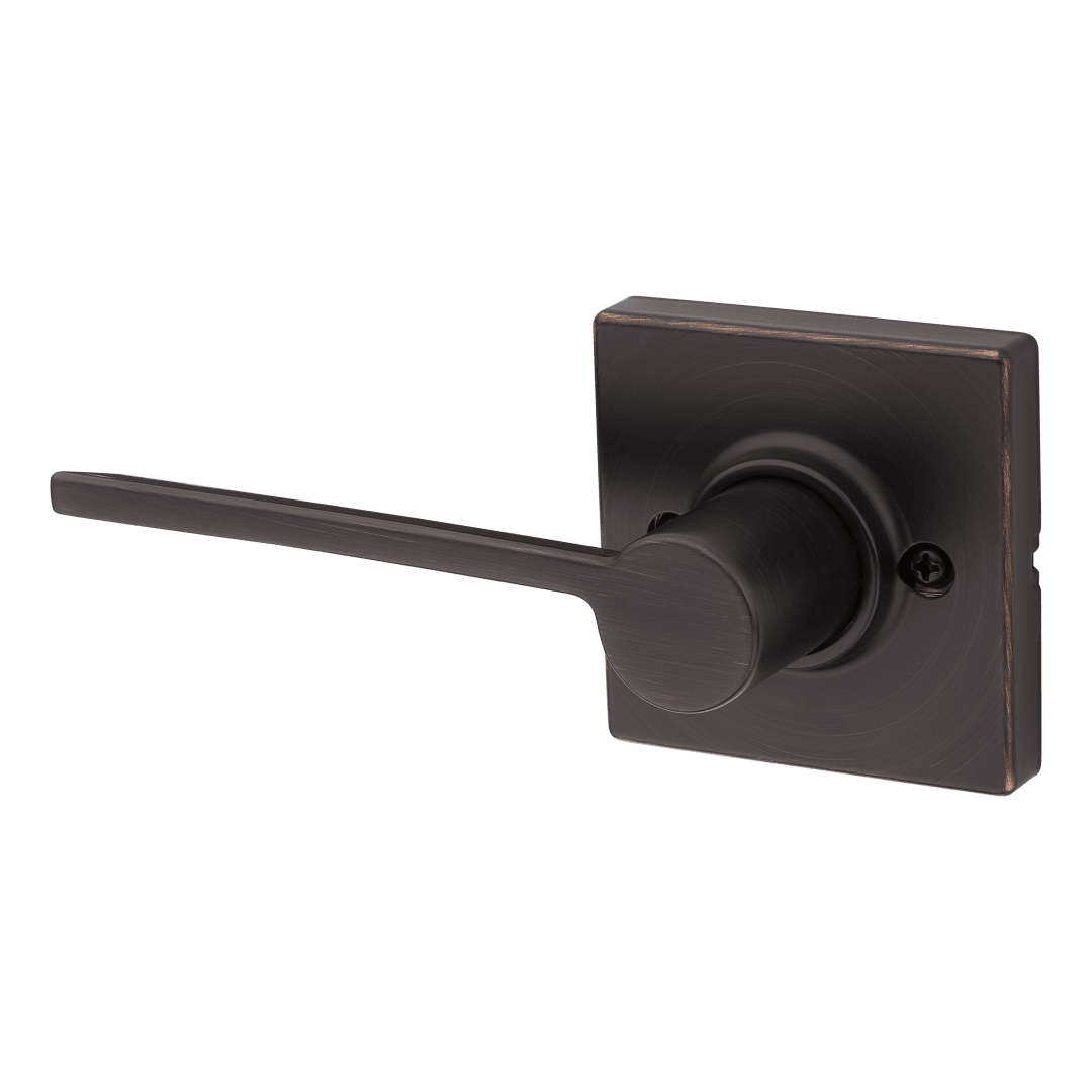 Ladera Left-Handed Half-Dummy Lever w/ Square Trim in Venetian Bronze