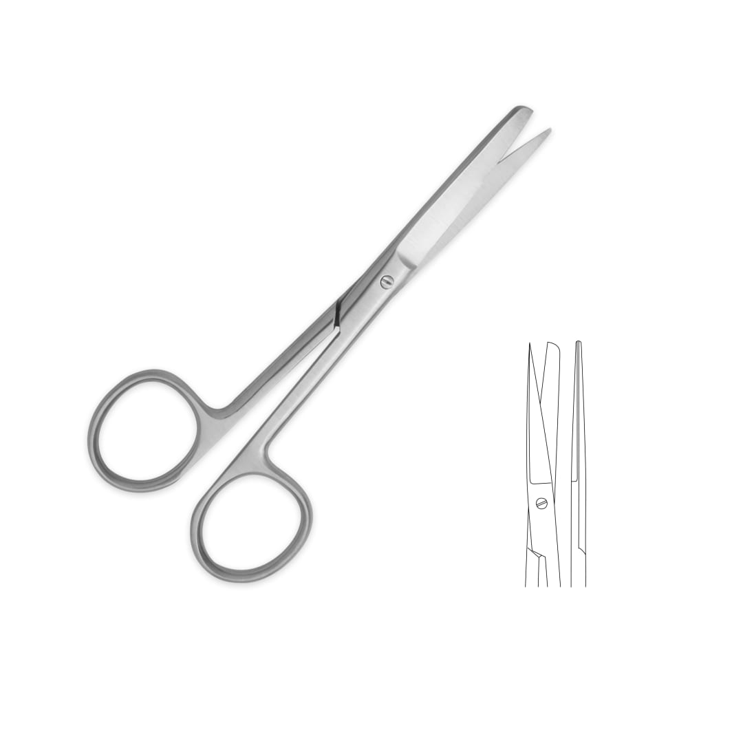 Covetrus Straight Surgical Scissors, Sharp/Blunt, 16cm