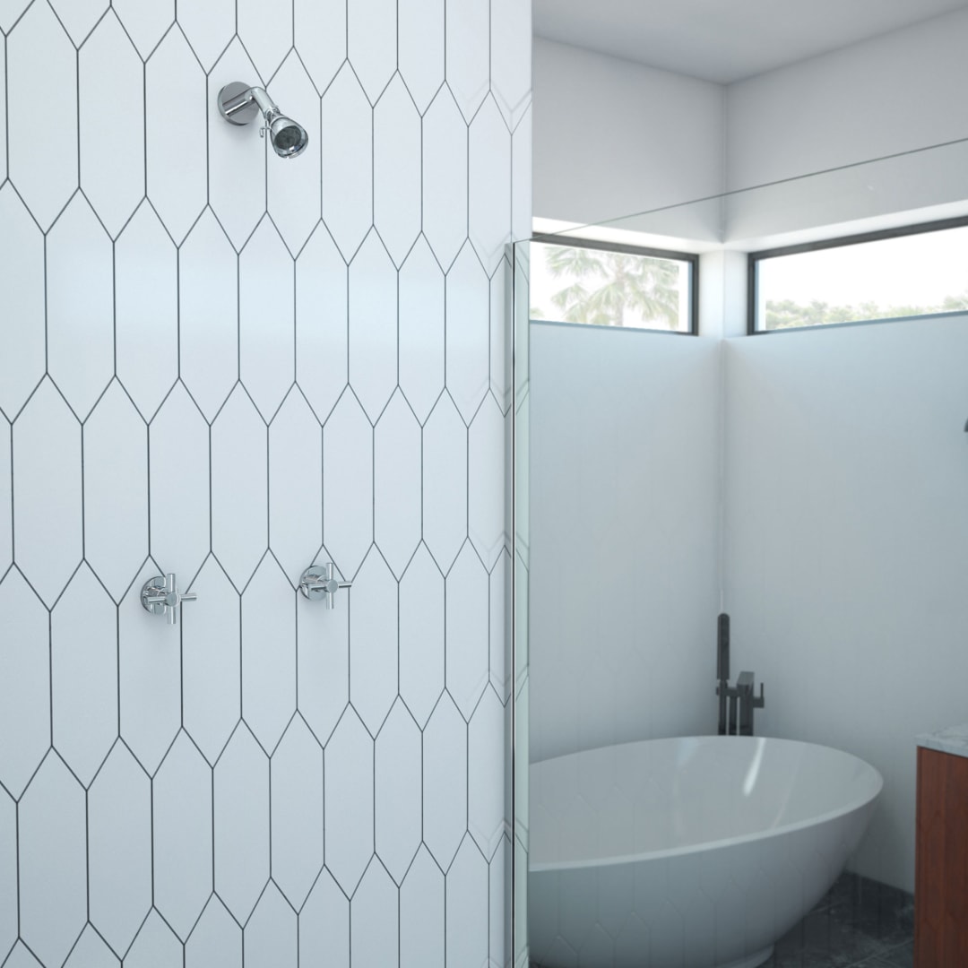 Coral 7 x 8 Shower Faucet Set, Chrome