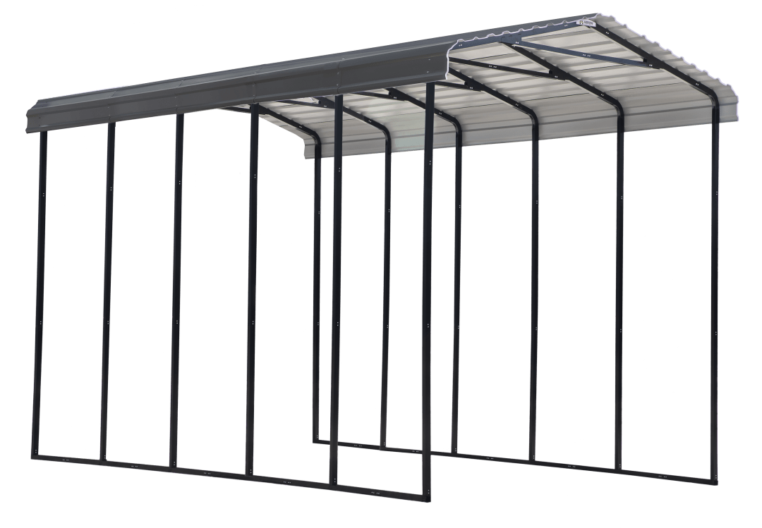 Arrow 14 x 24 x 14 ft Charcoal RV Carport