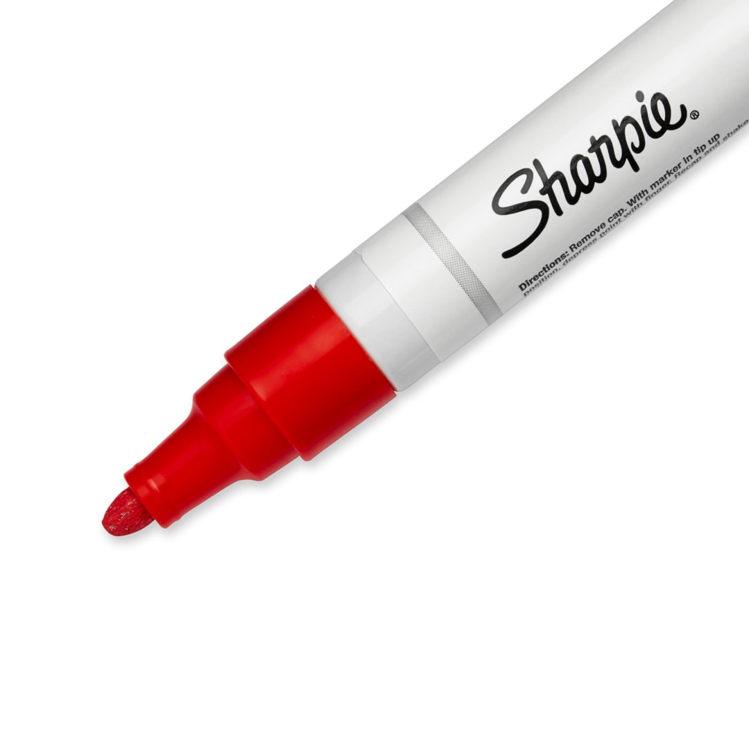 Sharpie® Oil-Based Paint Marker, Medium Point, Red, 1 Count