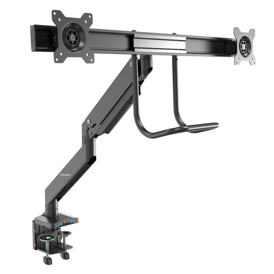 Slim Dual Monitor Mount with USB Ports