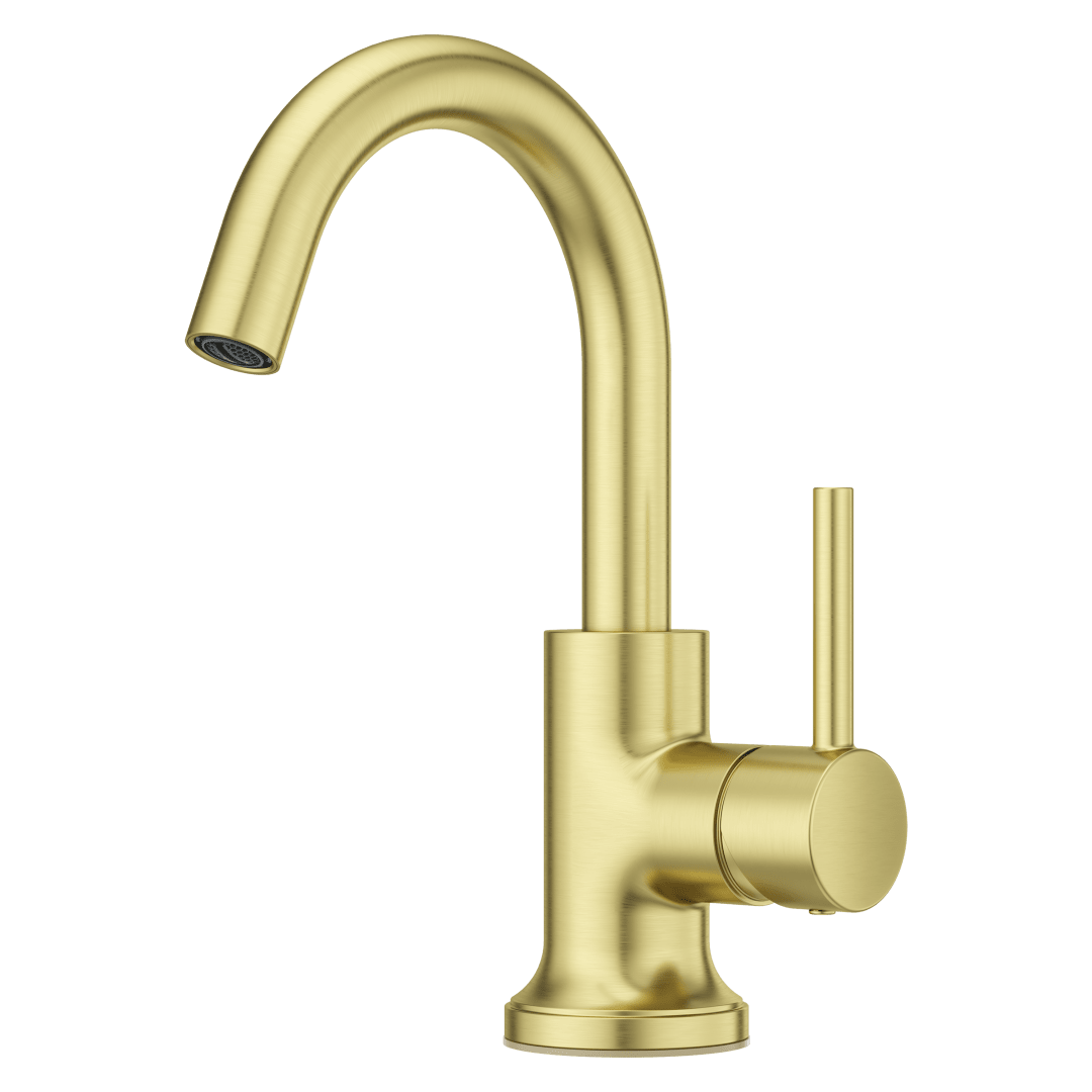 Tenet Single Control 4" Centerset Bathroom Faucet in Brushed Gold
