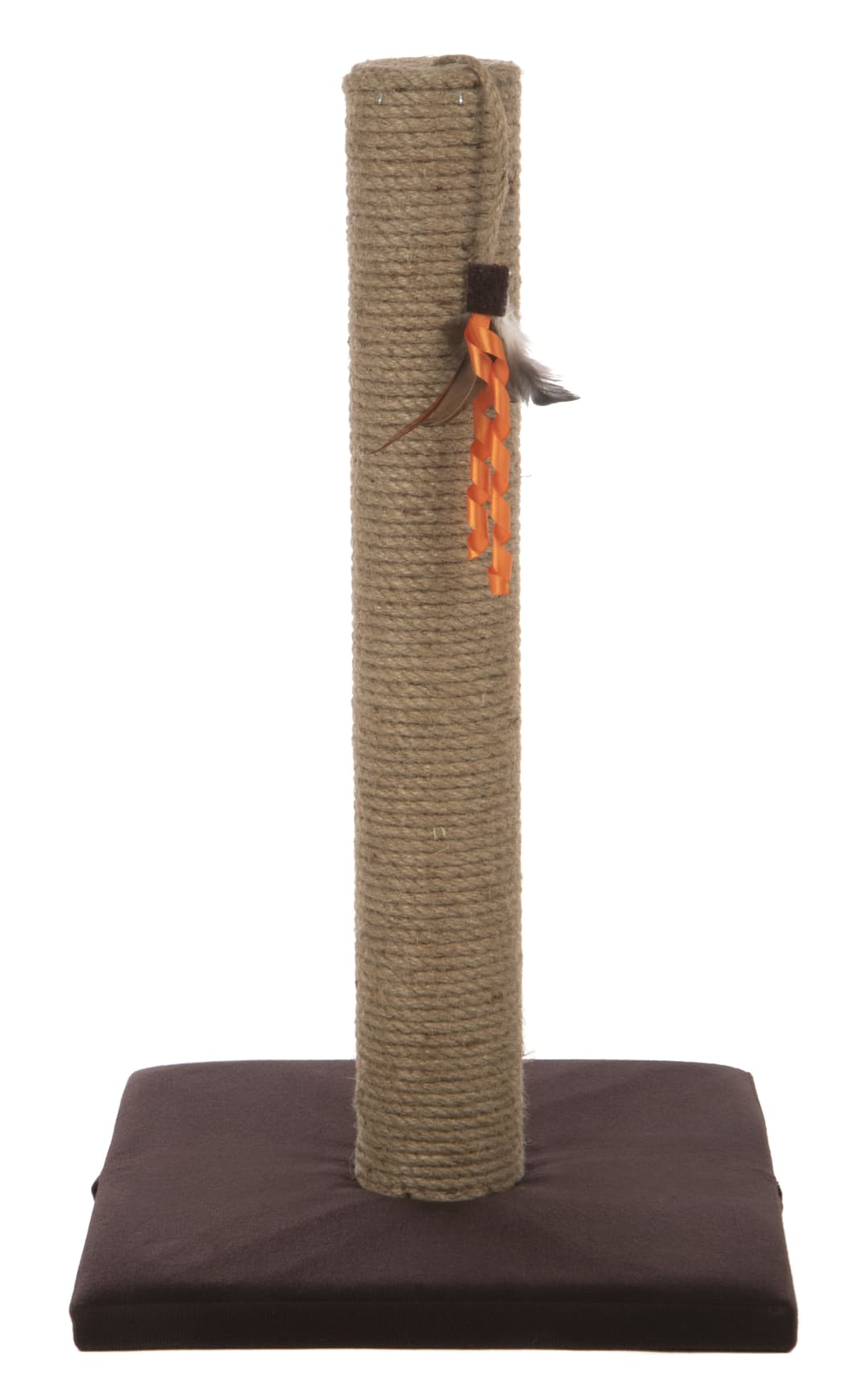 SmartyKat Simply Scratch Interactive Jute Cat Scratch Post with Feather Cat Toy