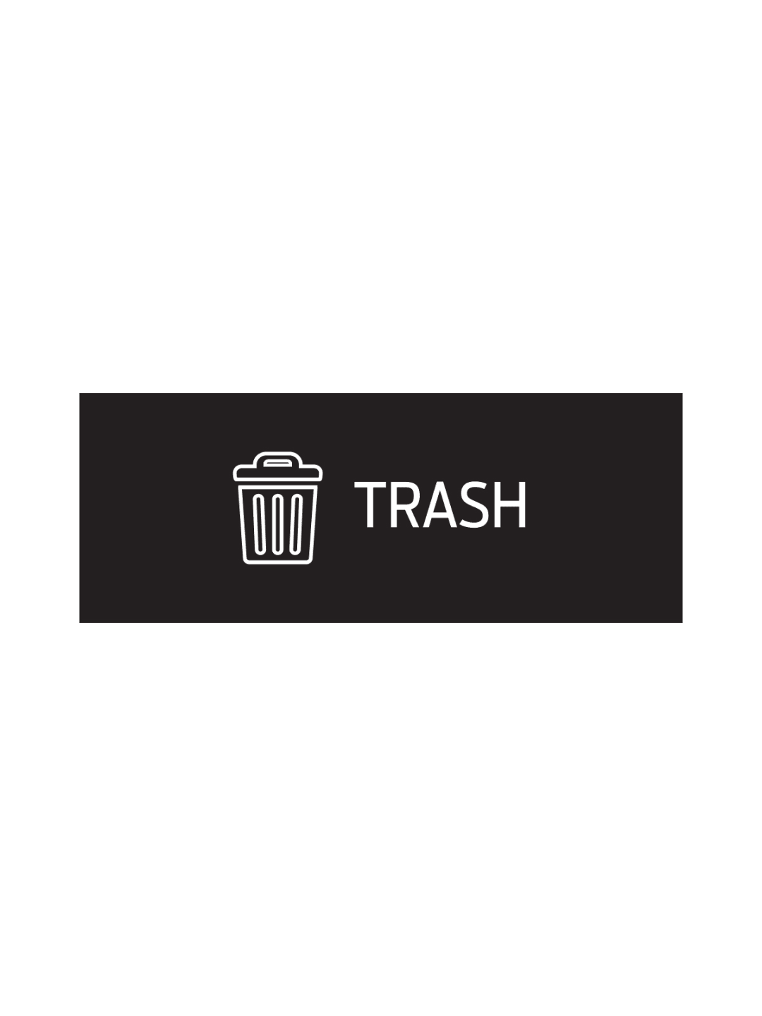 RISE - Triple - Sign - Trash - Black