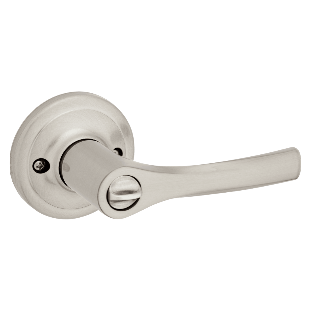 Henley Keyed Entry Lever featuring SmartKey Security™ in Satin Nickel