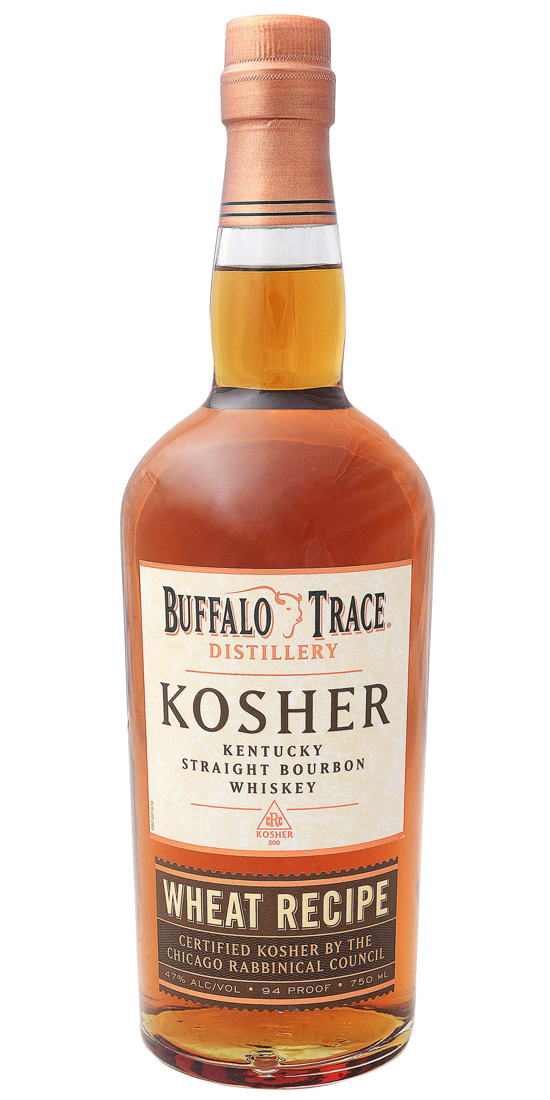 Buffalo Trace Distillery Kosher Wheated Kentucky Straight Bourbon Whiskey 750ml 94 Proof
