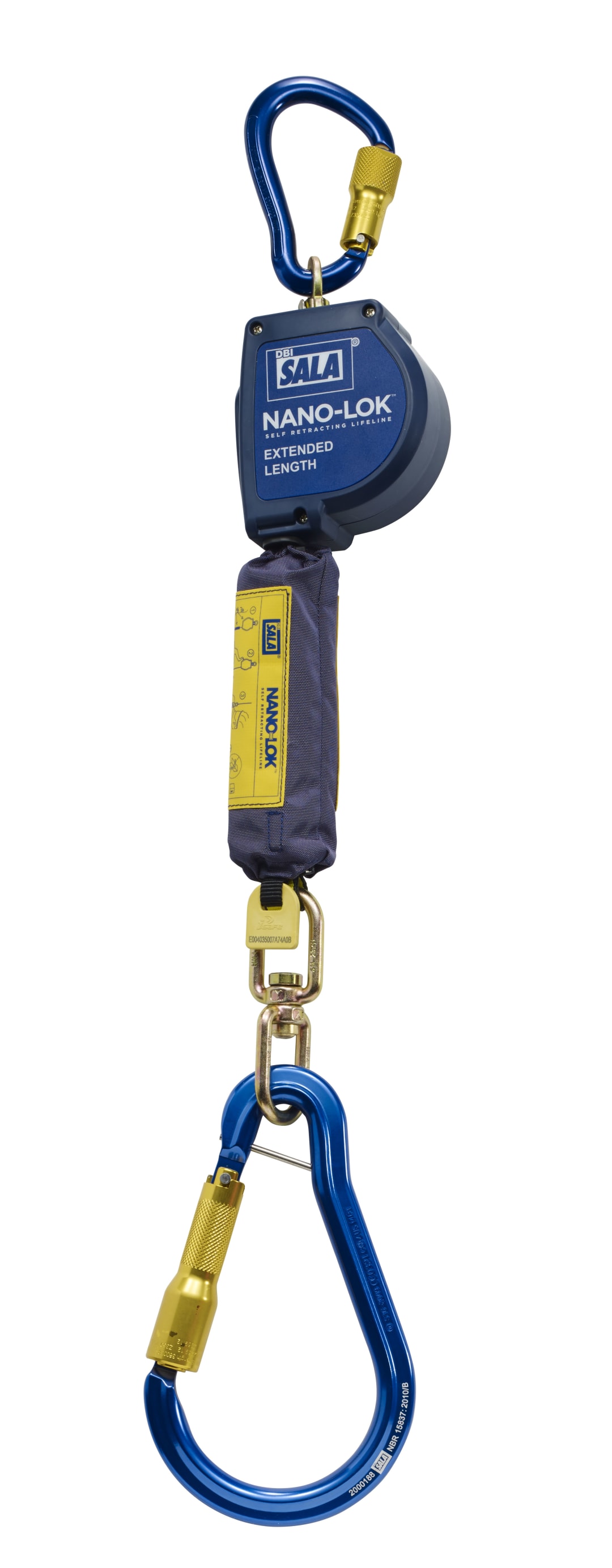 3M™ DBI-SALA® Nano-Lok™ XL Extended Length Self Retracting Lifeline with Anchor Hook, Web, 3.0 m, 3101619