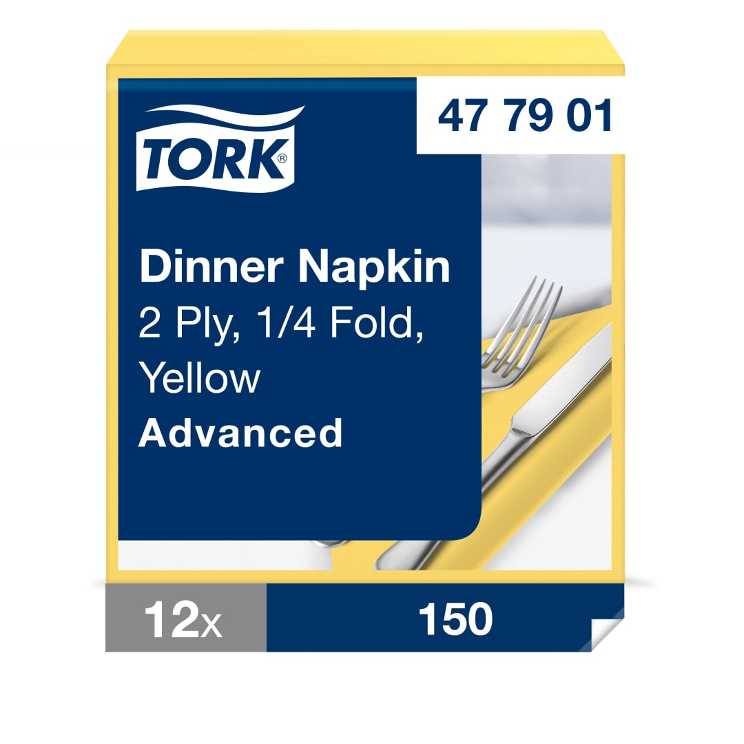 Tork Yellow Dinner Napkin