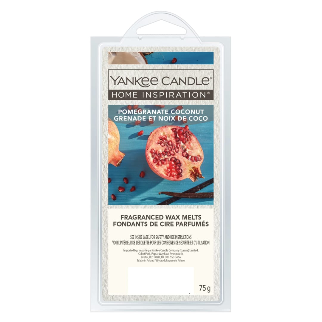 Yankee Candle® Home Inspiration Scented Wax Melts | Pomegranate Coconut Wax Melts | Up to 4 Hours of Fragrance | 6 Count