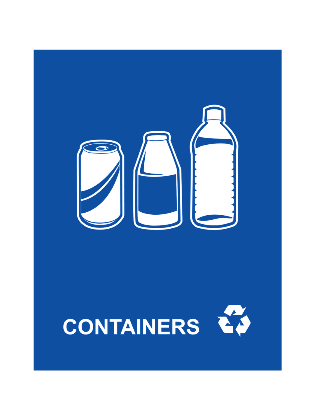 WASTE WATCHER - Sign - Containers - Blue-White