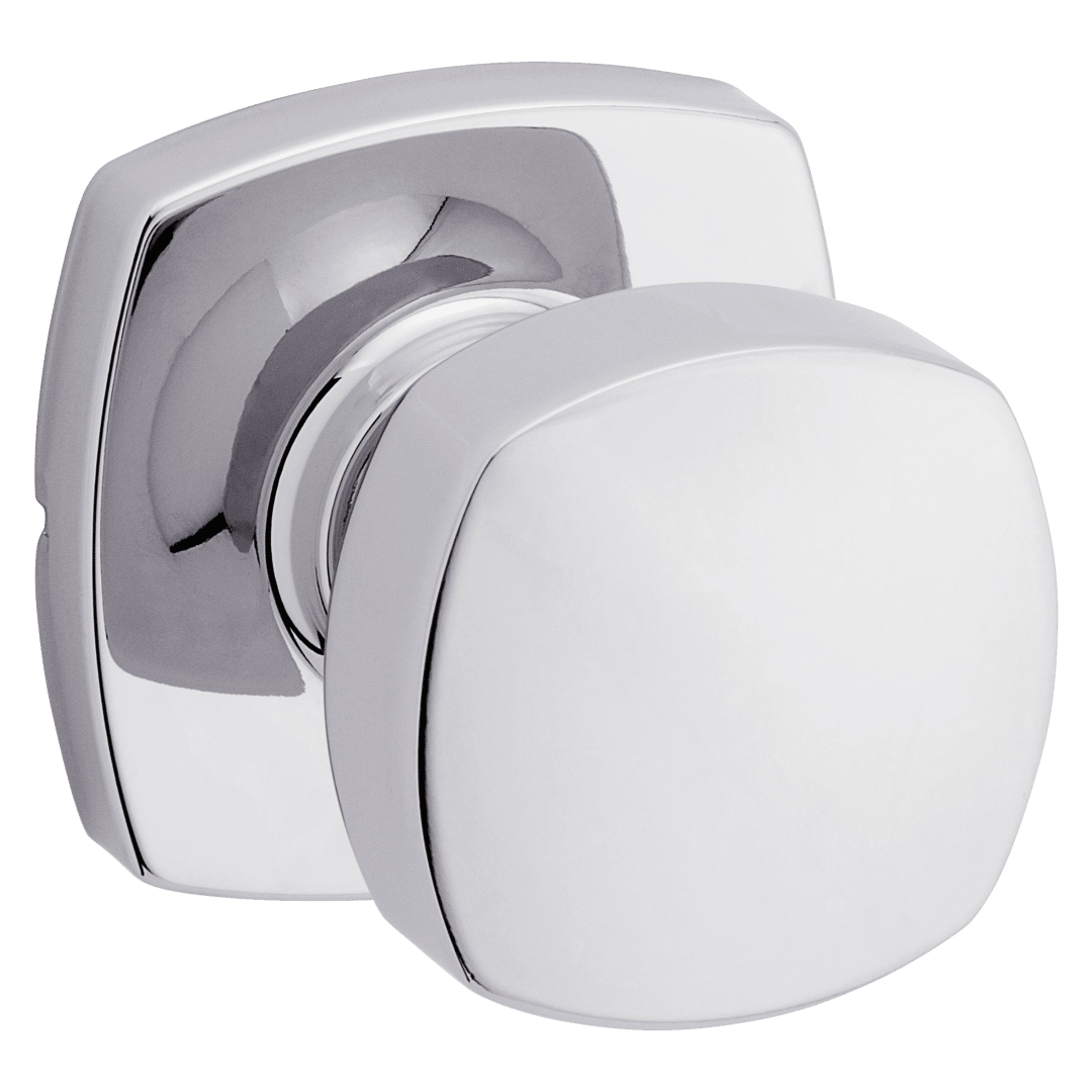 Arroyo Hall/Closet Knob w/ Soft Modern Rose in Polished Chrome