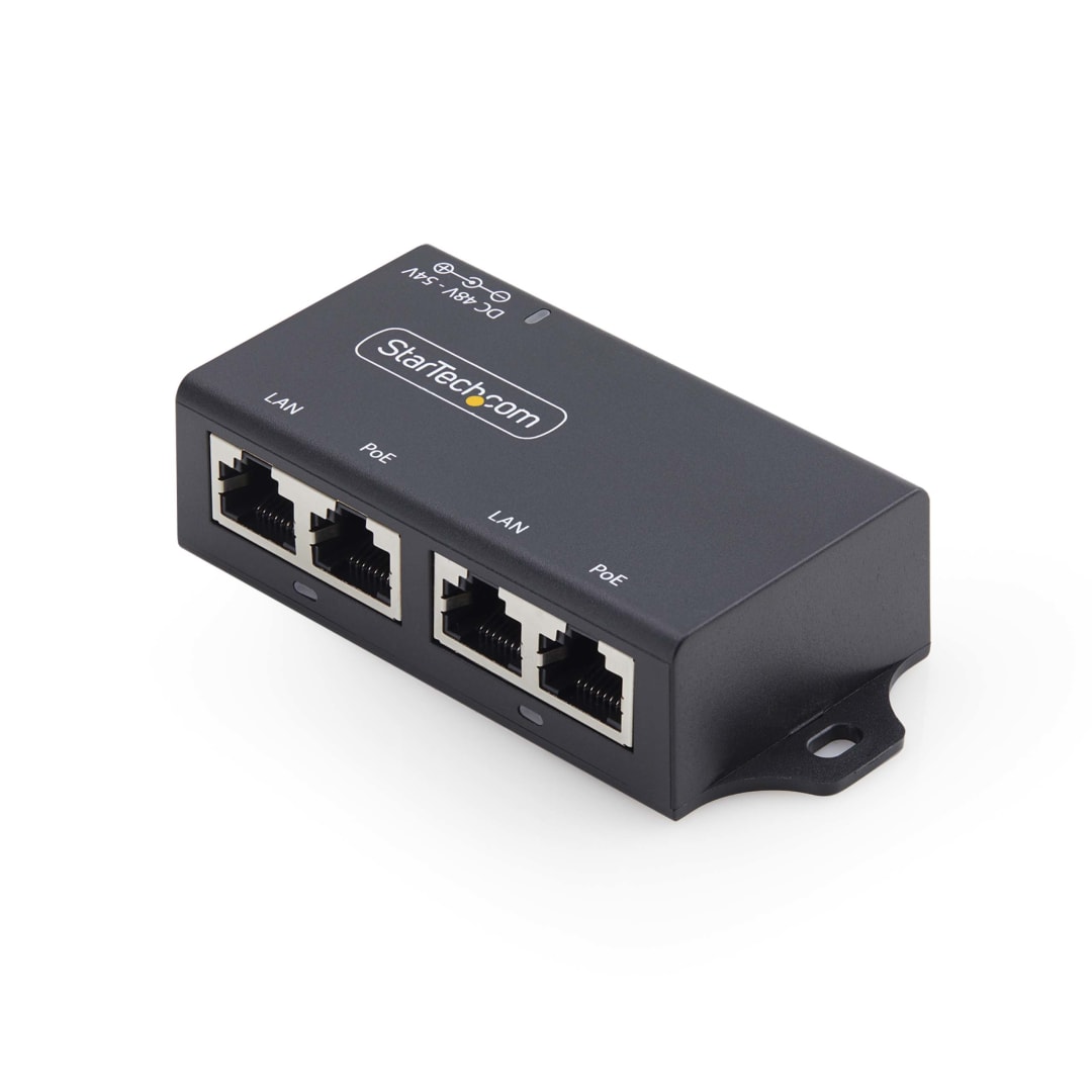 2 Port 802 3at 2 x 30W Gigabit PoE Injector NA Version