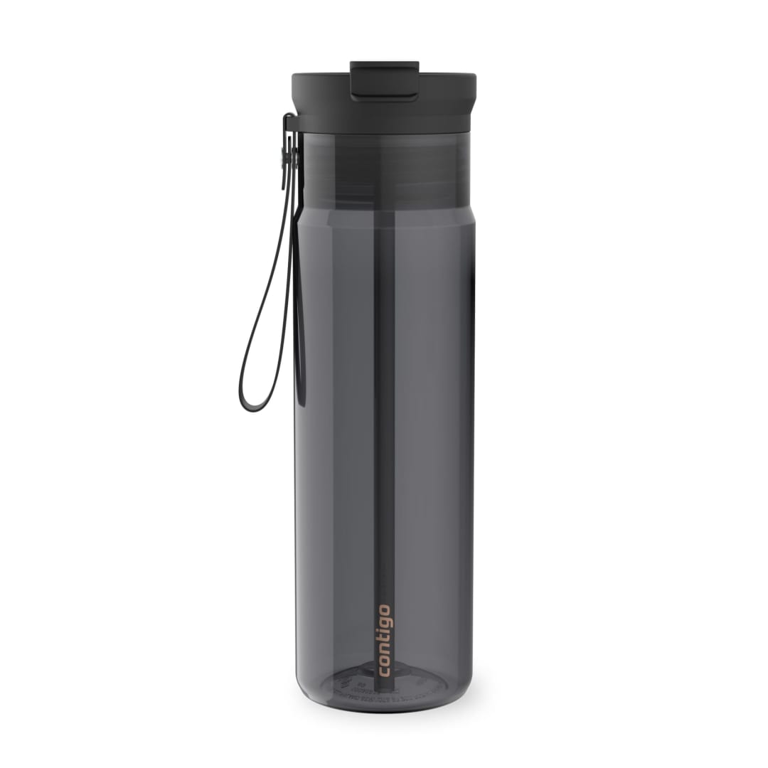 Contigo DualSip 28 oz Leakproof Plastic Water Bottle with Carrying Strap and 2-Way Lid
