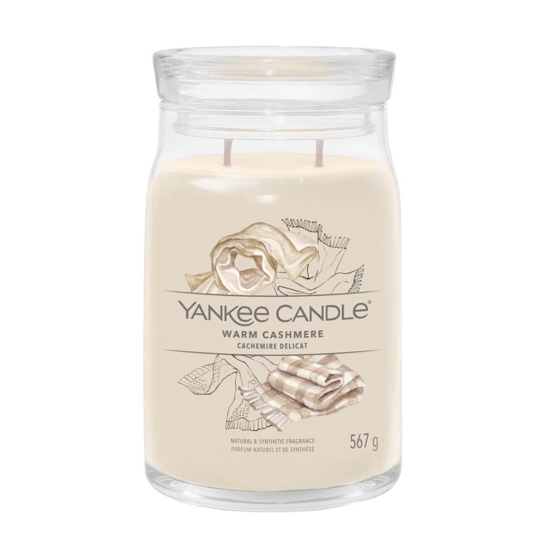 Yankee Candle® Signature Scented Candle | Warm Cashmere Large Jar Candle with Double Wicks | Soy Wax Blend