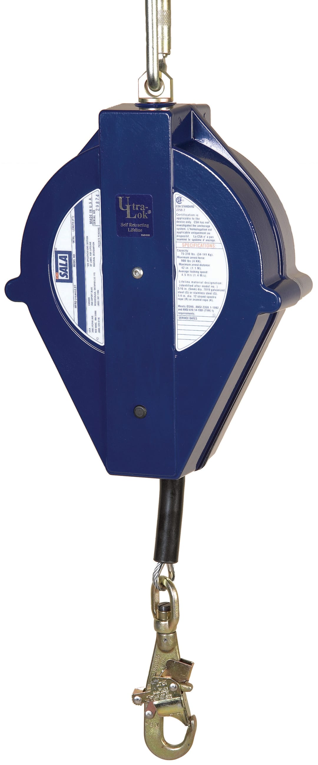 3M™ DBI-SALA® Ultra-Lok™ Self-Retracting Lifeline - Cable 3504489, 25m, 1 EA/Case