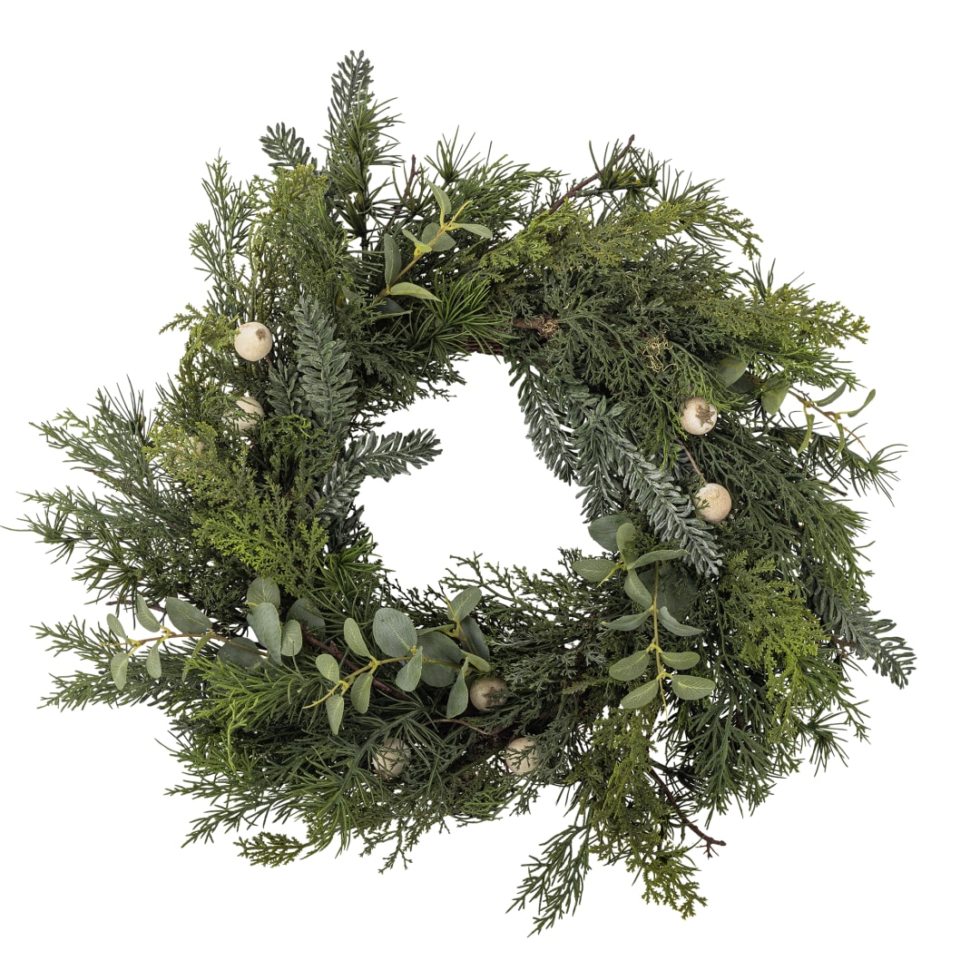 82072981 - Pine Wreath, Green, Artificial Flowers STOCK: 284