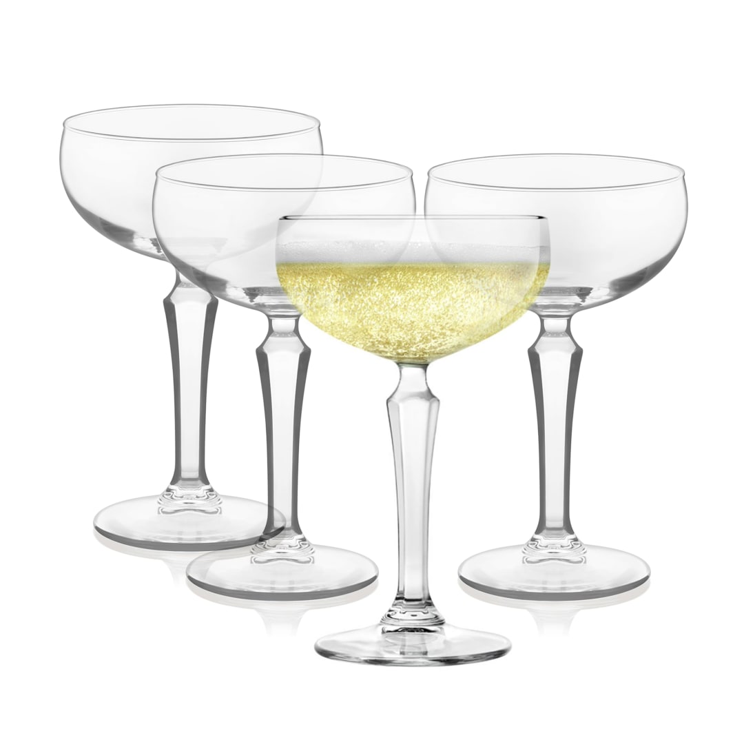 Libbey Capone Speakeasy Coupe Cocktail Glasses, 8.6-ounce, Set of 4