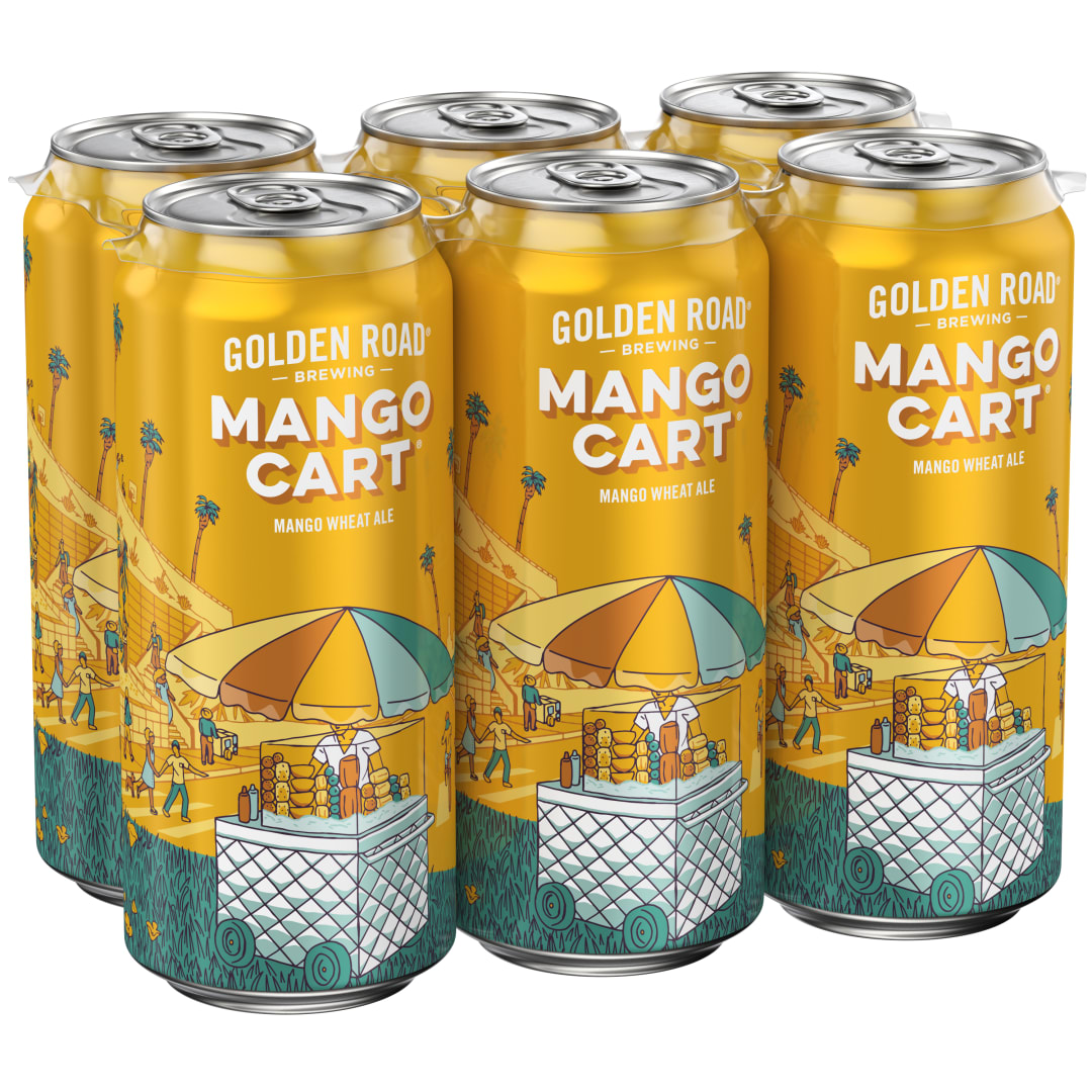 Golden Road Mango Cart 6x16 oz Hi-Cone CAN 4ABV - Plain Aluminum