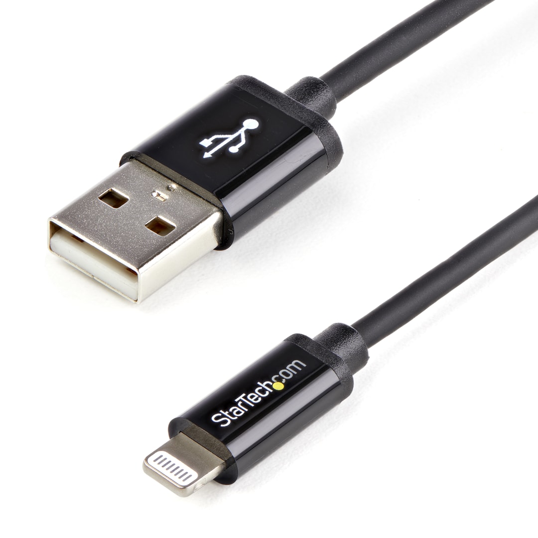 2m 6ft Long Black Apple Lightning to USB Cable