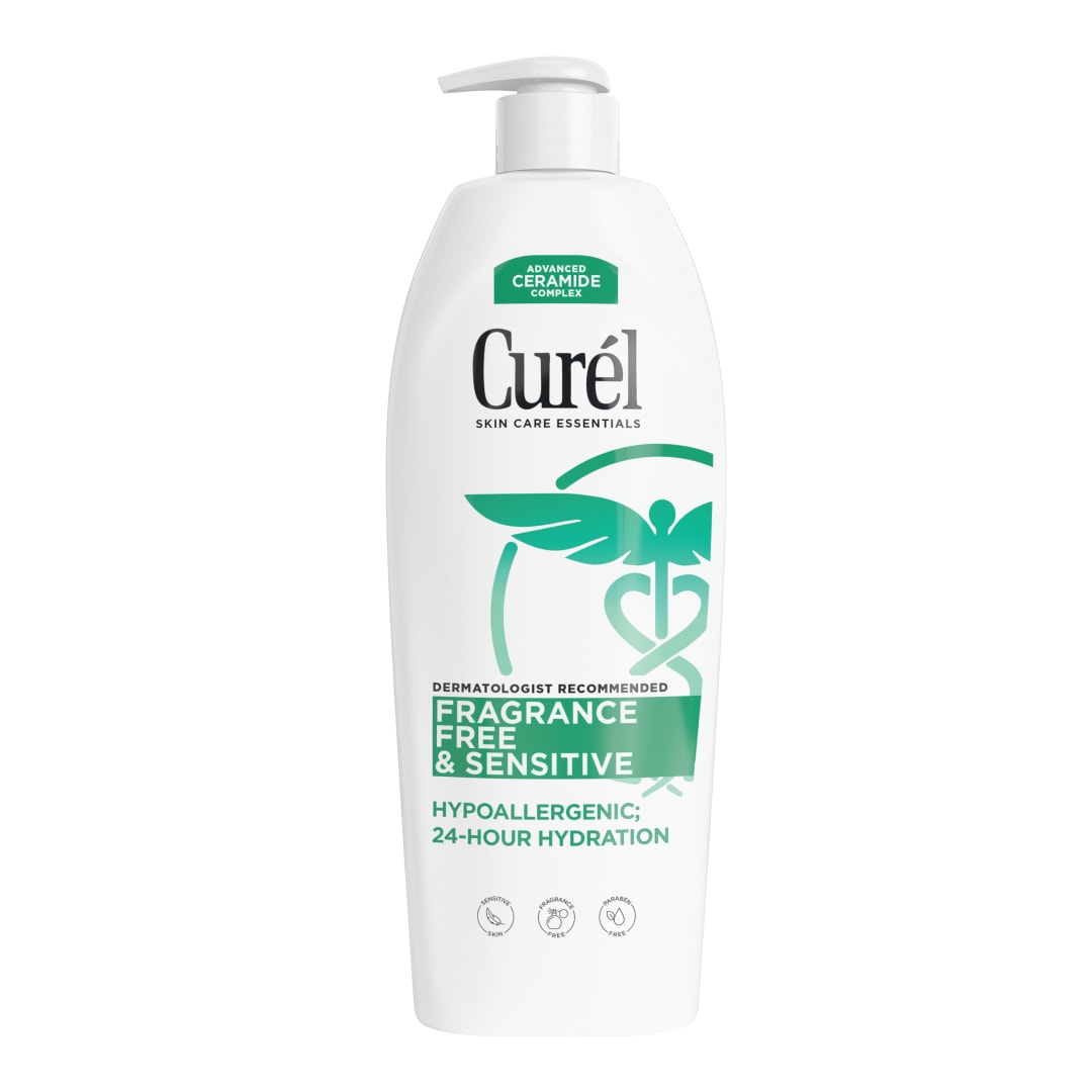 Curel Fragrance Free Body Lotion, Ceramide Moisturizer Dry Skin, 20 fl oz