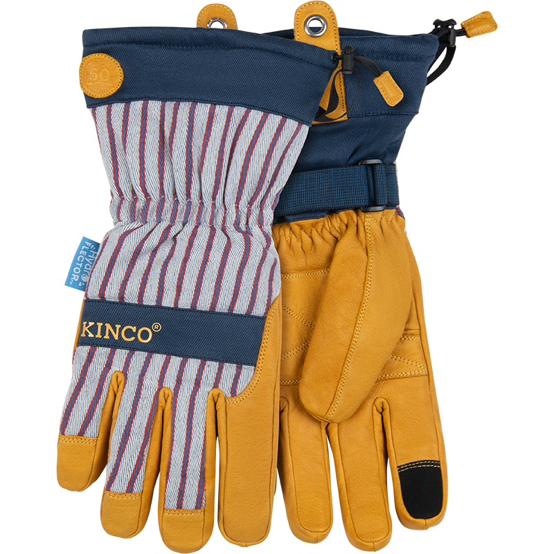 50th Anniversary HydroFlector™ Lined Waterproof Premium Grain Buffalo Palm Ski Glove with Gauntlet Cuff