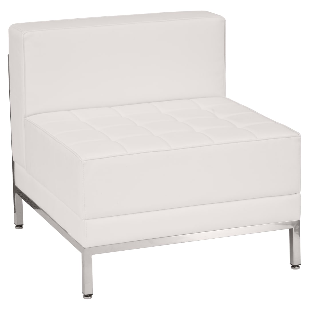 HERCULES Imagination Series Contemporary Melrose White LeatherSoft Middle Chair