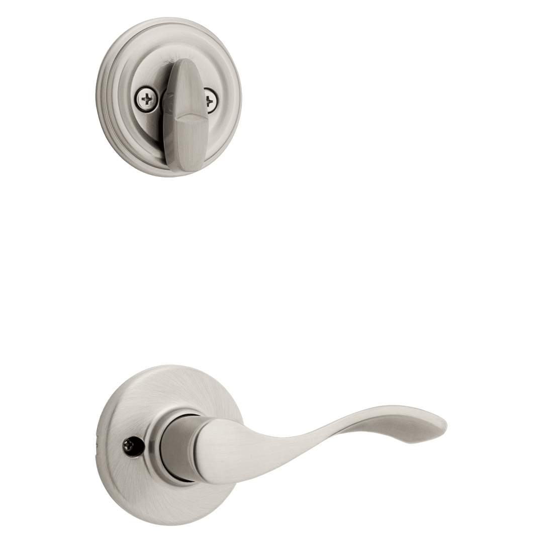 966 Single Cylinder Interior Pack w/ Left-Handed Balboa Lever Handlesets in Satin Nickel