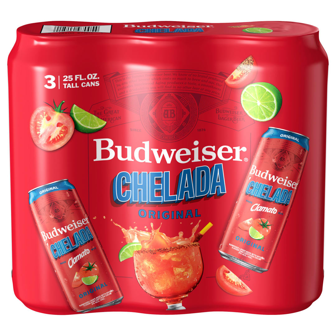 Budweiser® Clamato® Chelada Original Beer, 3 Pack 25 fl. oz. Cans