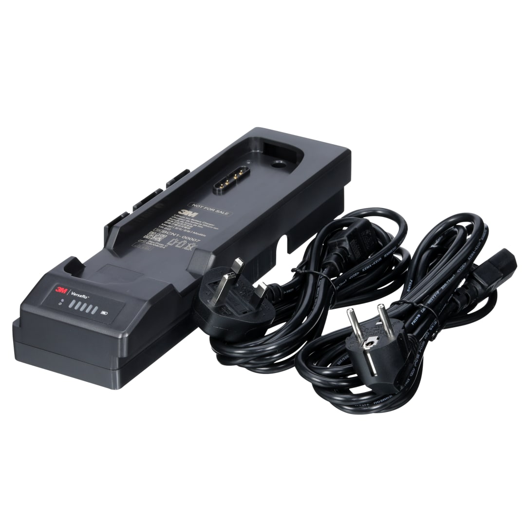 Versaflo™ TR-600 ve TR-800, TR-642E için 3M™ Versaflo™ Tek İstasyonlu Pil Şarj Cihazı Seti