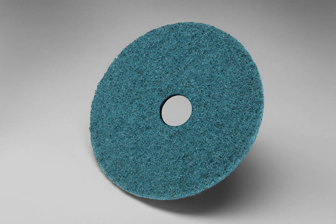 Disco Surface Scotch Brite™, 178mm diâmetro, Furo central 22,3M™m, grão A Muito Fino - Azul