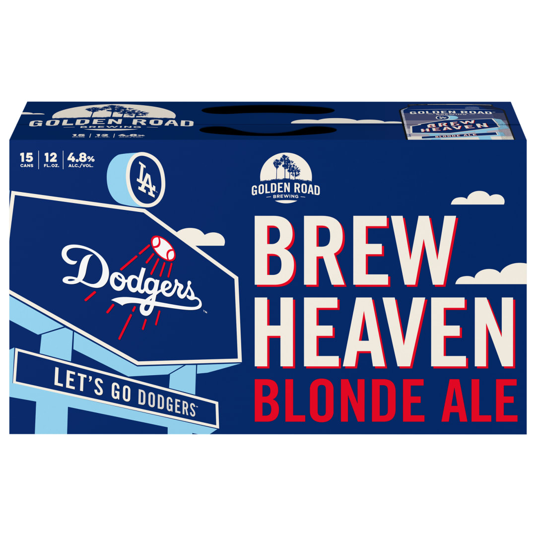 Golden Road Brewing LA Dodgers Blonde Ale, 15 Pack 12 fl. oz. Cans, 4.8% ABV