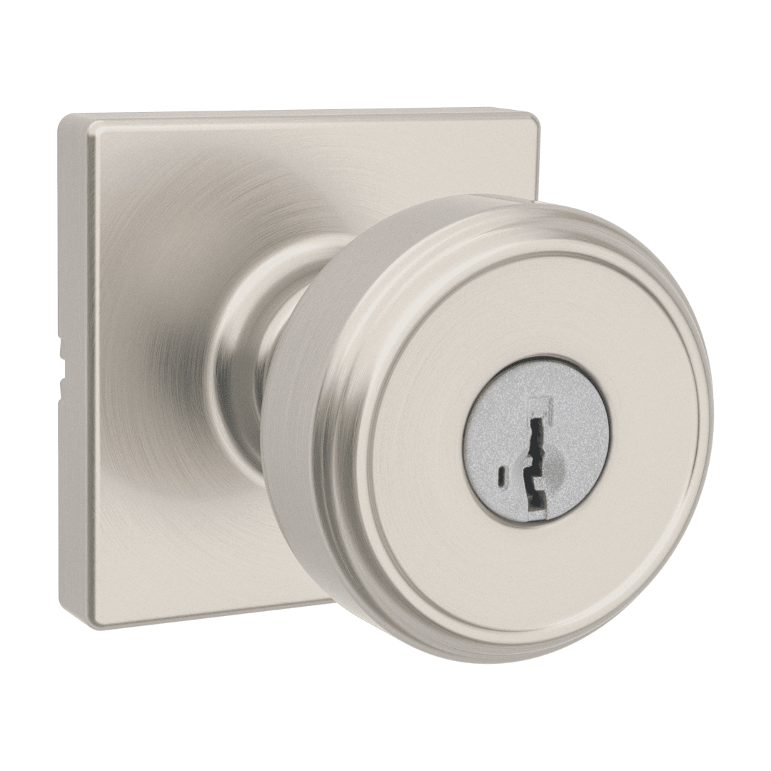 Maven Square Keyed Entry Knob w/ SmartKey Technology™ in Satin Nickel