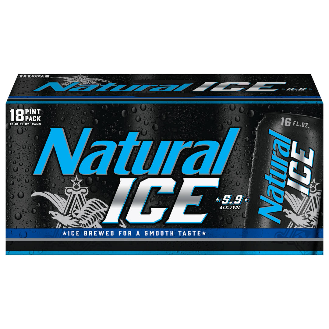 Natural Ice Beer 18 - 16 fl oz Cans