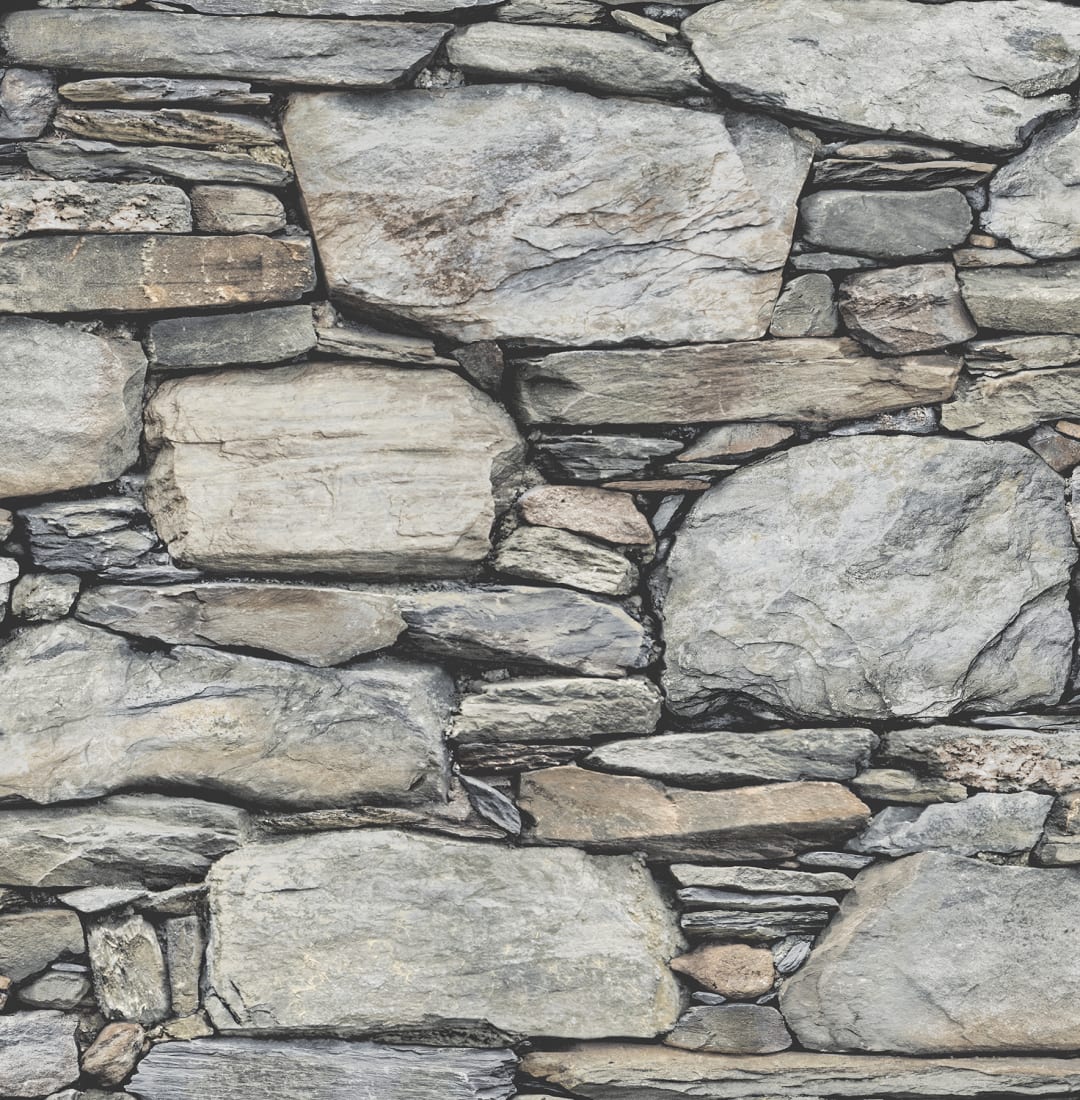 Grey Stone Wall Wallpaper