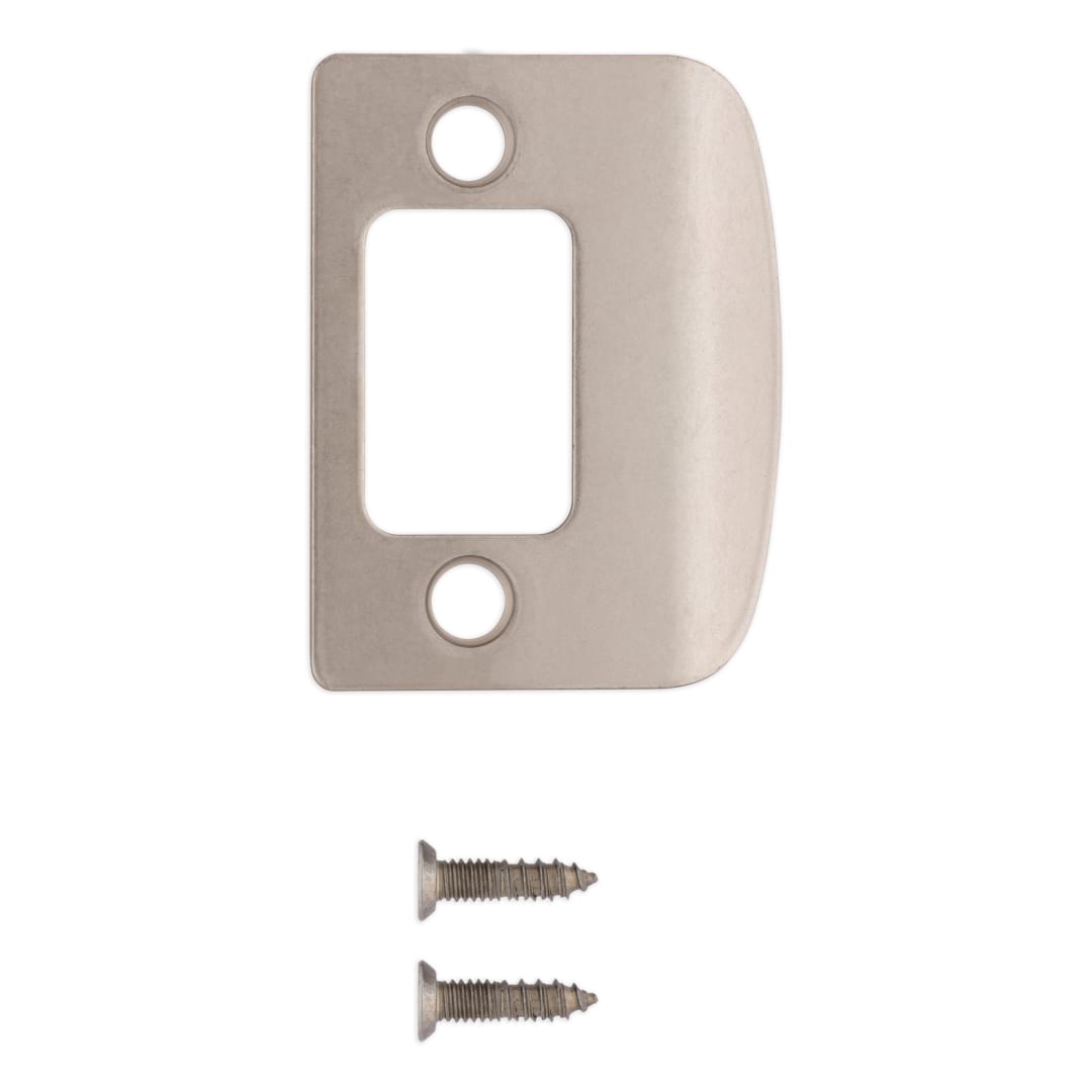 Deadbolt Square Corner Full Lip Strike for Satin Nickel Finish