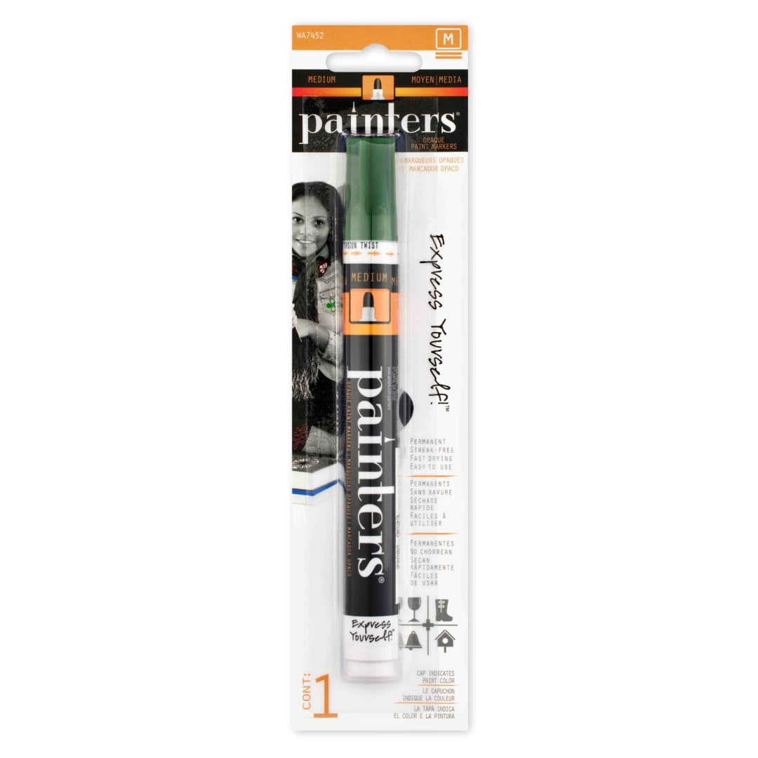 Elmer's Painters Opaque Paint Marker, Medium Point, Hunter Green, 1 Count