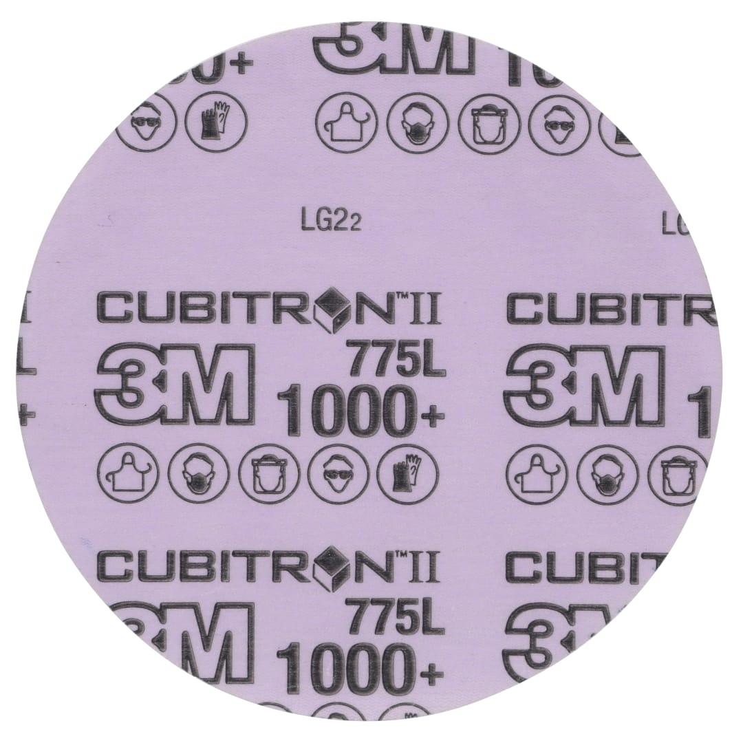 3M™ Cubitron™ II Stikit™ Film Disk 775L, 1000+ 3MIL, 125 mm, Die 500X, Linered