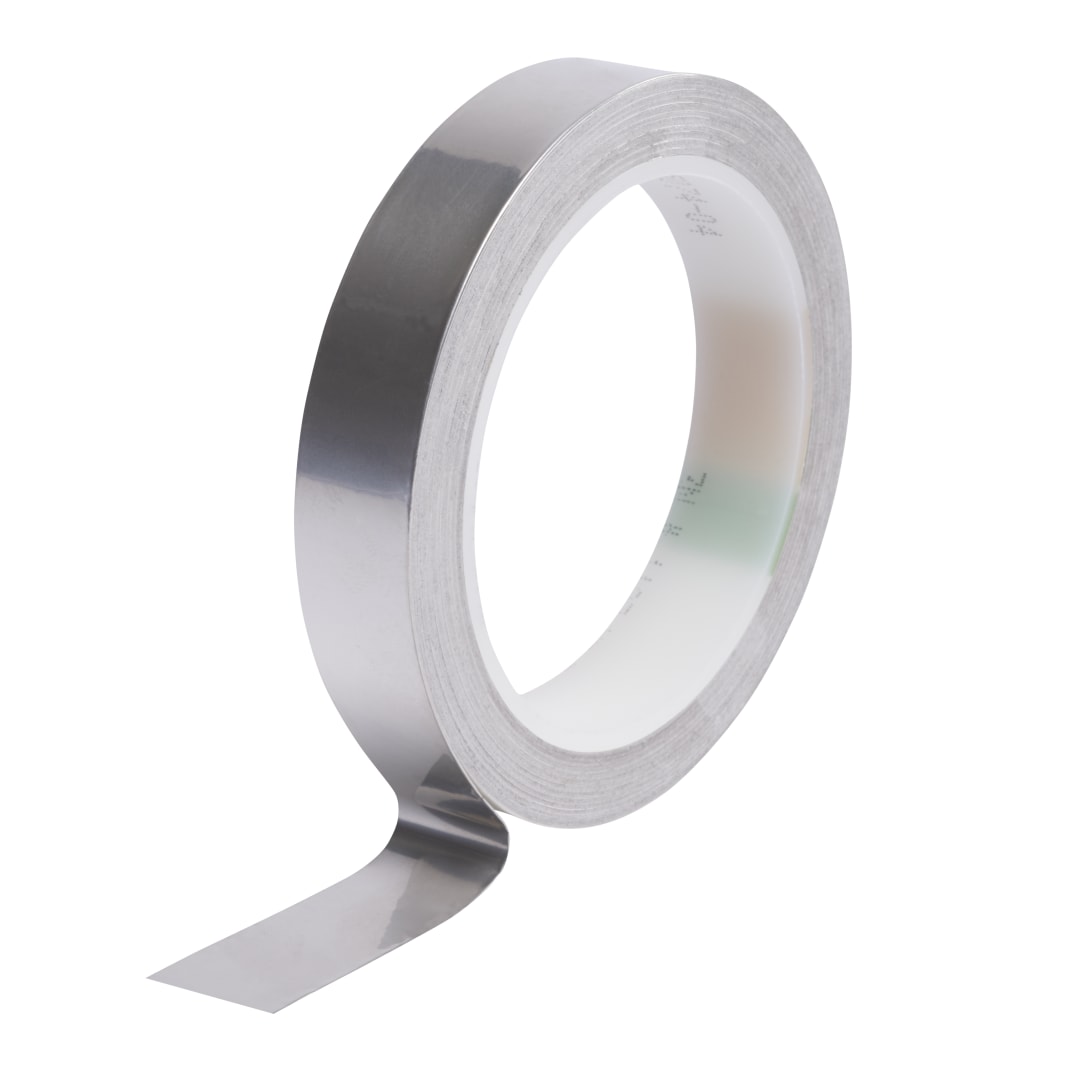 3M™ ET 1183 Kupferfolie glatt, verzinnt, mit leitfähigem Kleber, Zinn, 41 mm x 54,9 m x 0,07 mm