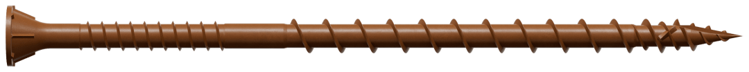 Simpson Strong-Tie DSVR4MB Deck-Drive™ DSV WOOD Screw — #10 x 4 in. T-25, Flat Head, Quik Guard®, Red (1000-Qty)