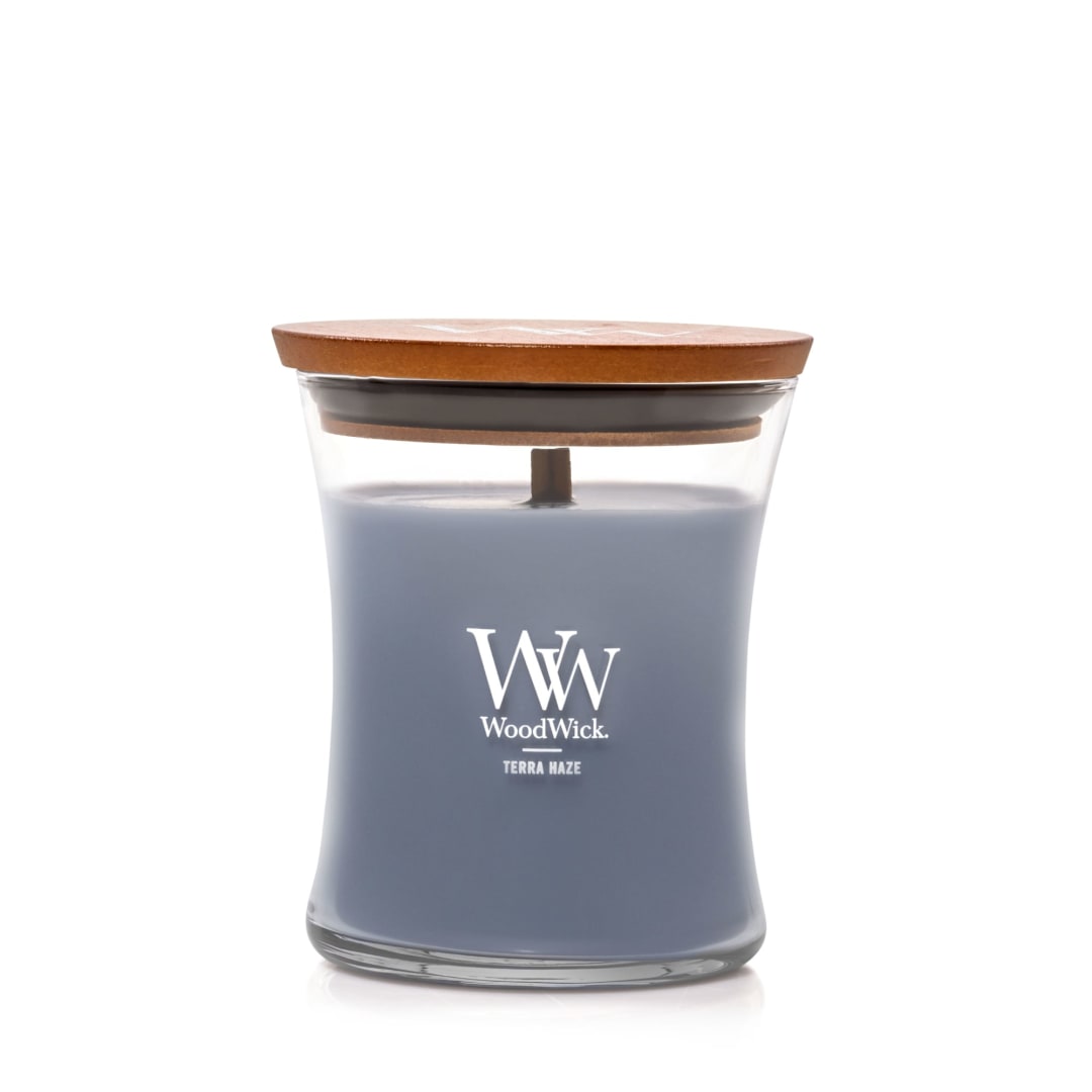 WoodWick Terra Haze, 9.7 oz Medium Hourglass Candle