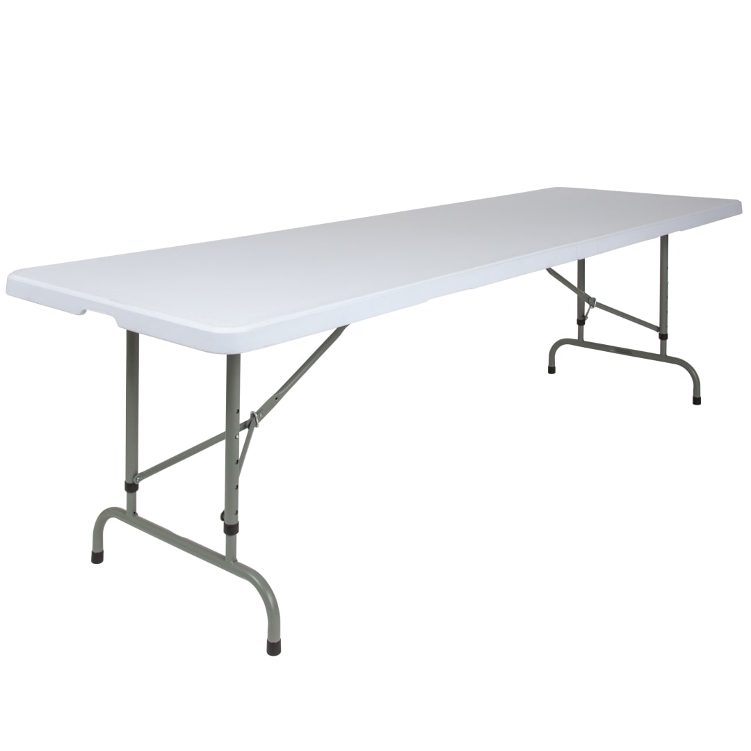 Kathryn 8-Foot Height Adjustable Granite White Plastic Folding Table