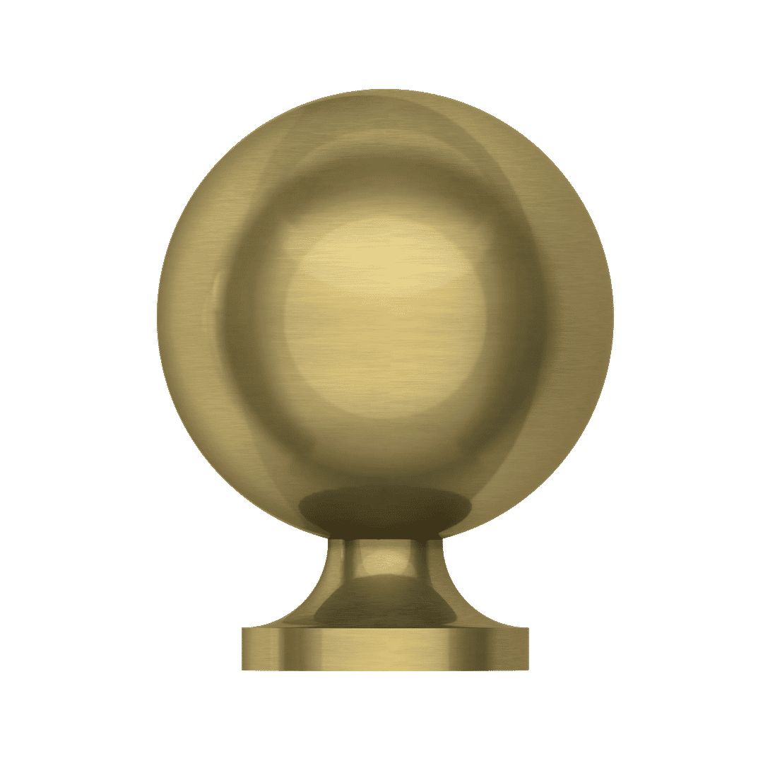 4960 Spherical Knob 1", In Heirloom Brass