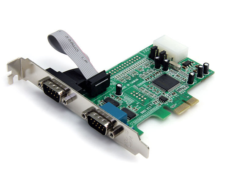 2 Port Dual Profile PCI-E RS-232 Serial Card